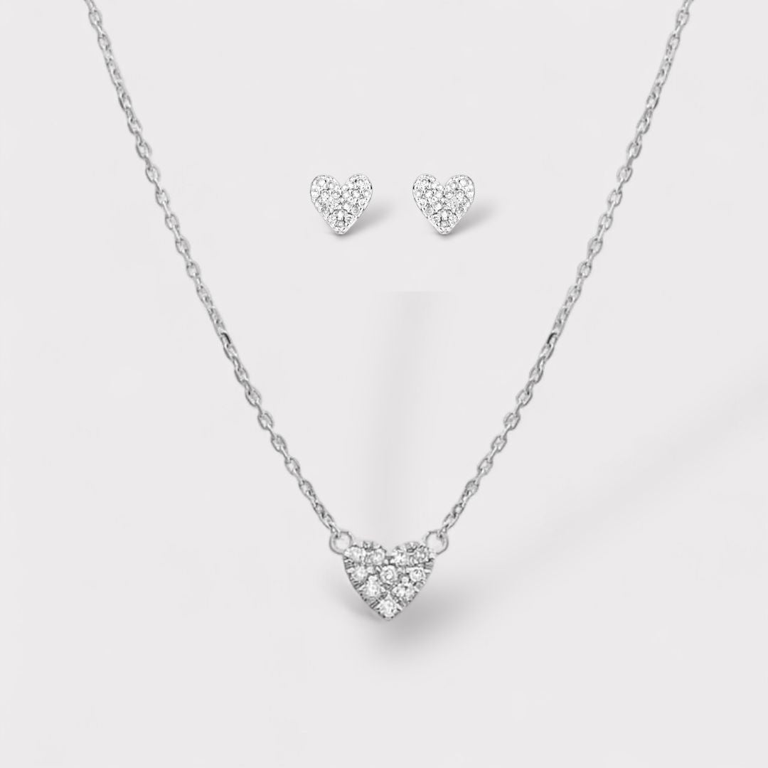 Tiny Heart Set – Necklace & Studs | LUCID