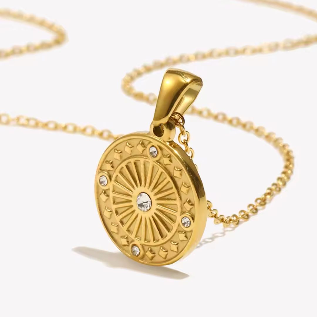 Halo Pendant Necklace  – Recycled Gold Symbolic Jewellery | LUCID