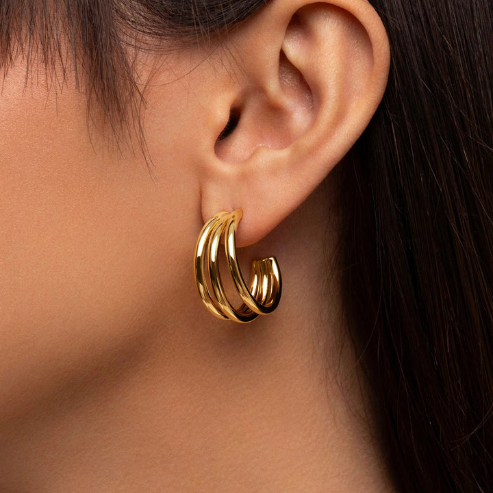 Triple Hoops Earrings
