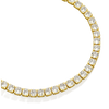 Gold bracelet with clear gemstones on a white background