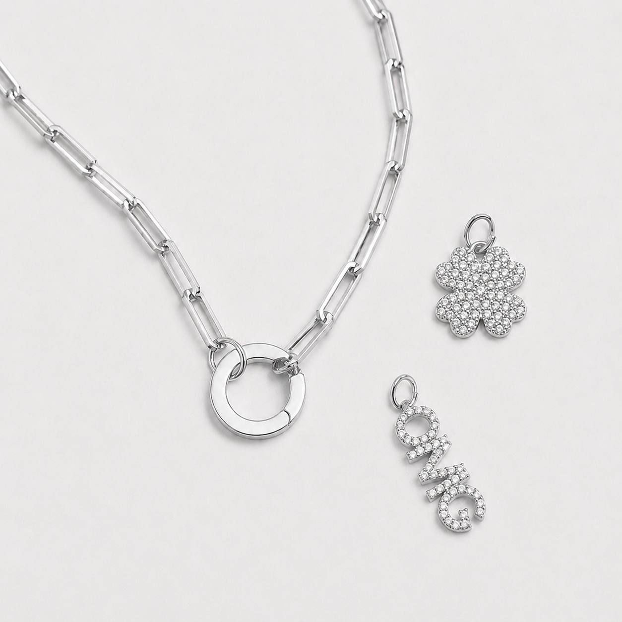 Charm Paperclip Necklace