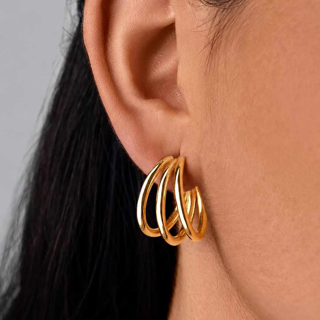 Triple Hoops Earrings