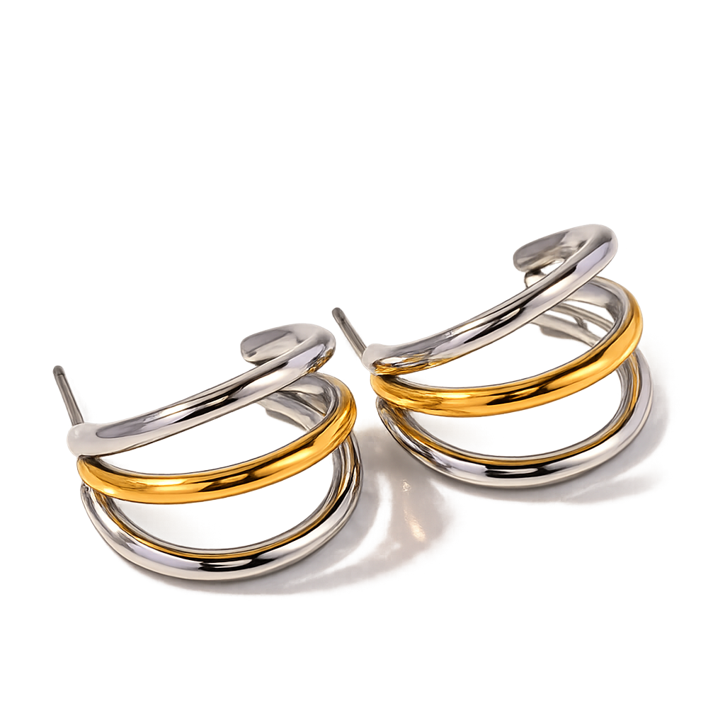 Triple Hoops Earrings