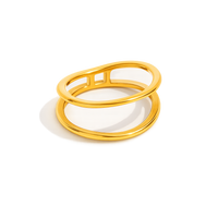 Gold ring on a white background