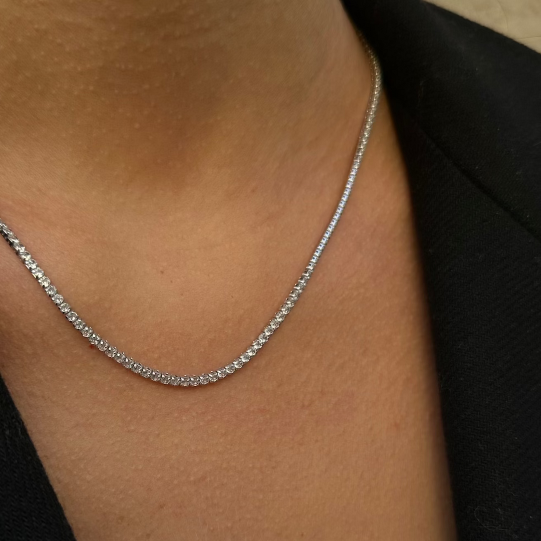 Tennis Necklace | Recycled Gold or Silver Sparkle | LUCID