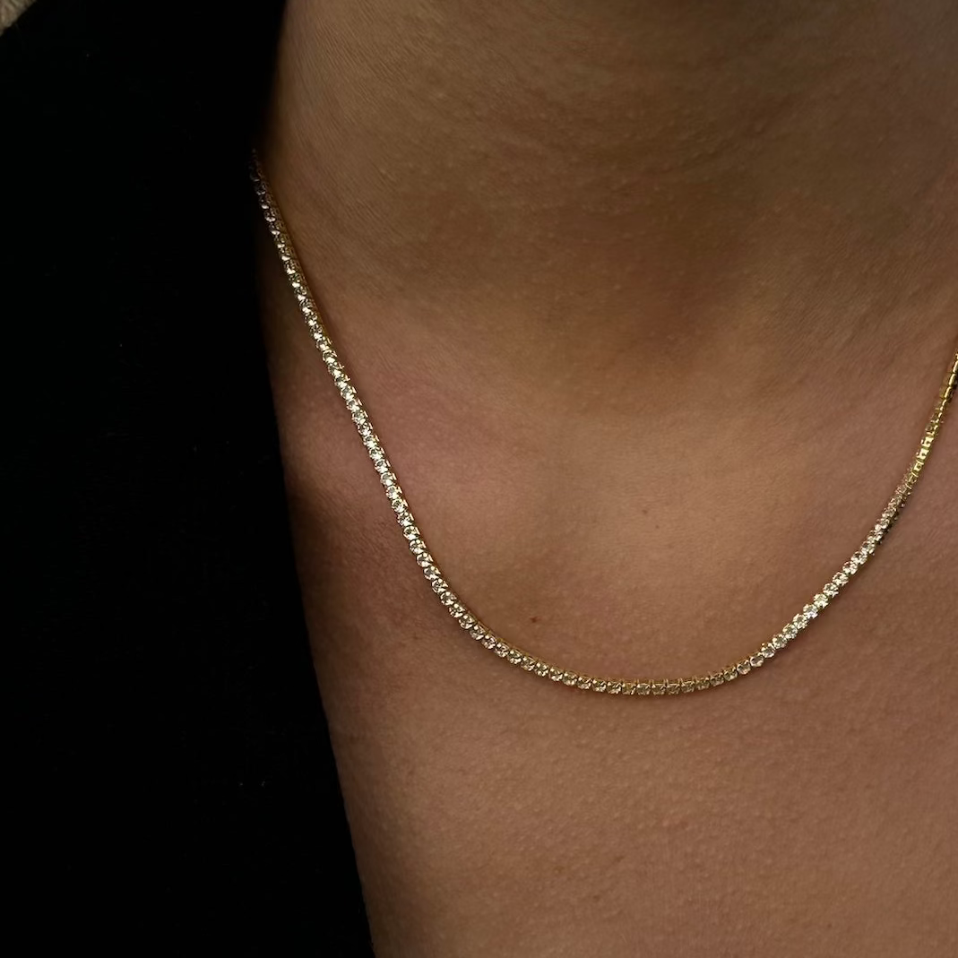 Tennis Necklace | Recycled Gold or Silver Sparkle | LUCID