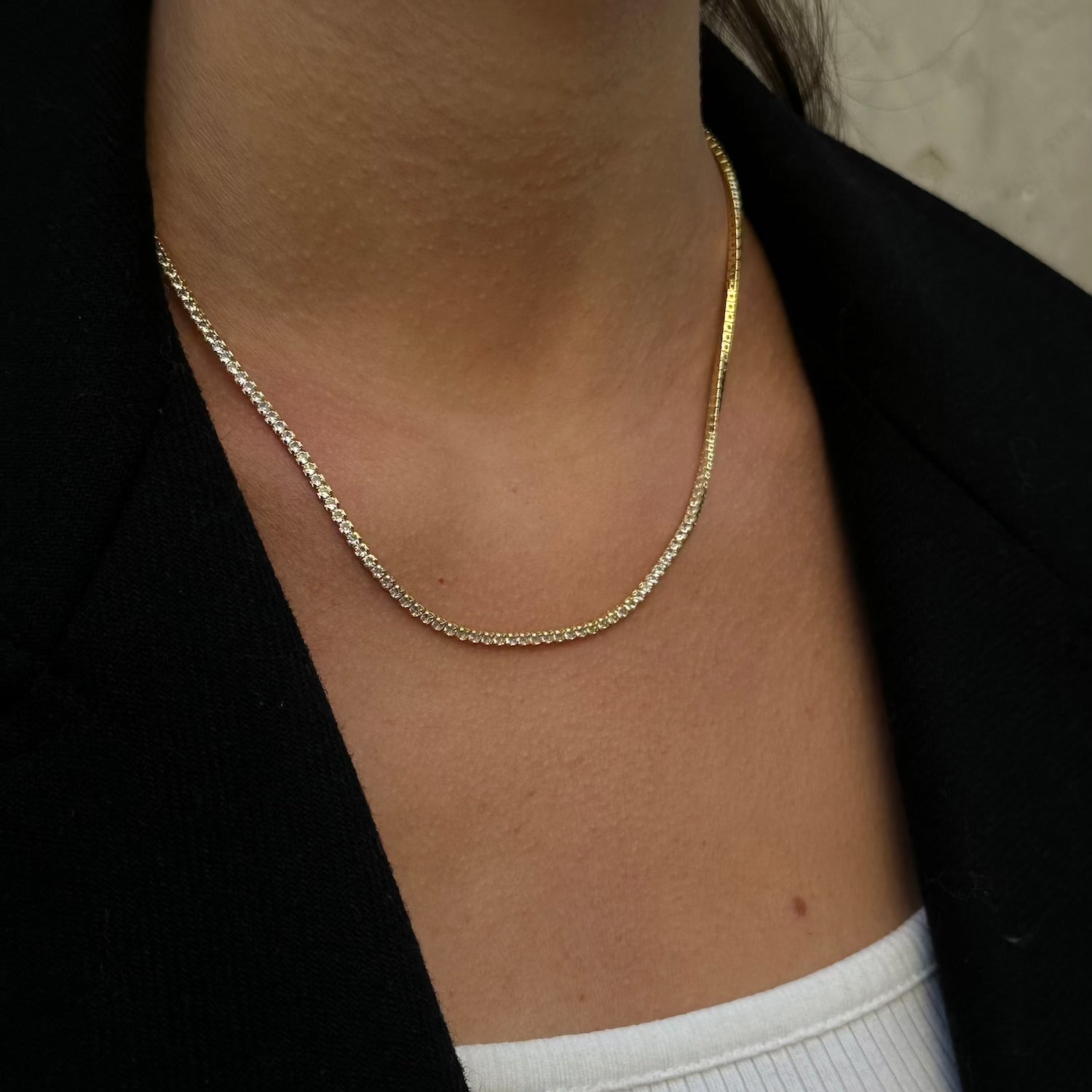 Tennis Necklace | Recycled Gold or Silver Sparkle | LUCID