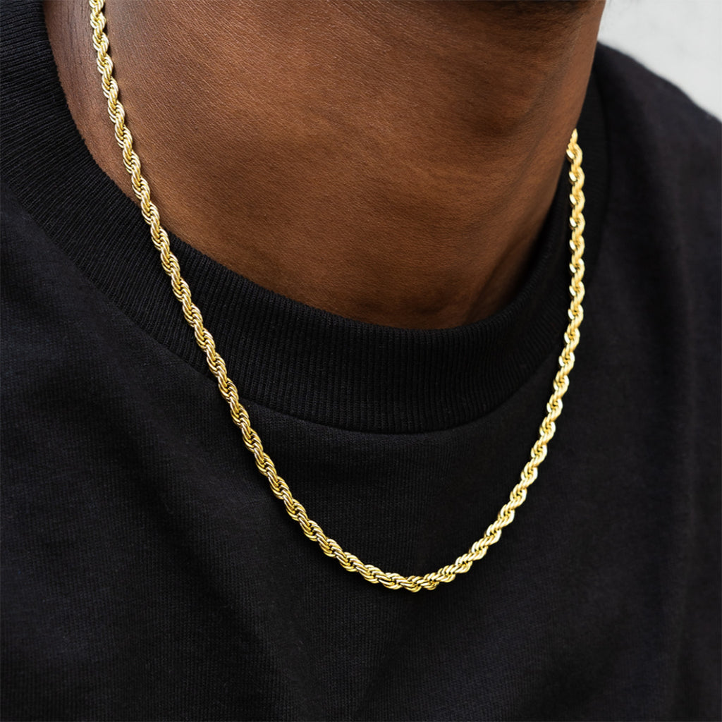 Men’s Rope Chain – Recycled Gold, Silver & Titanium | LUCID