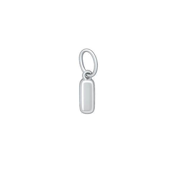 Silver pendant on a white background