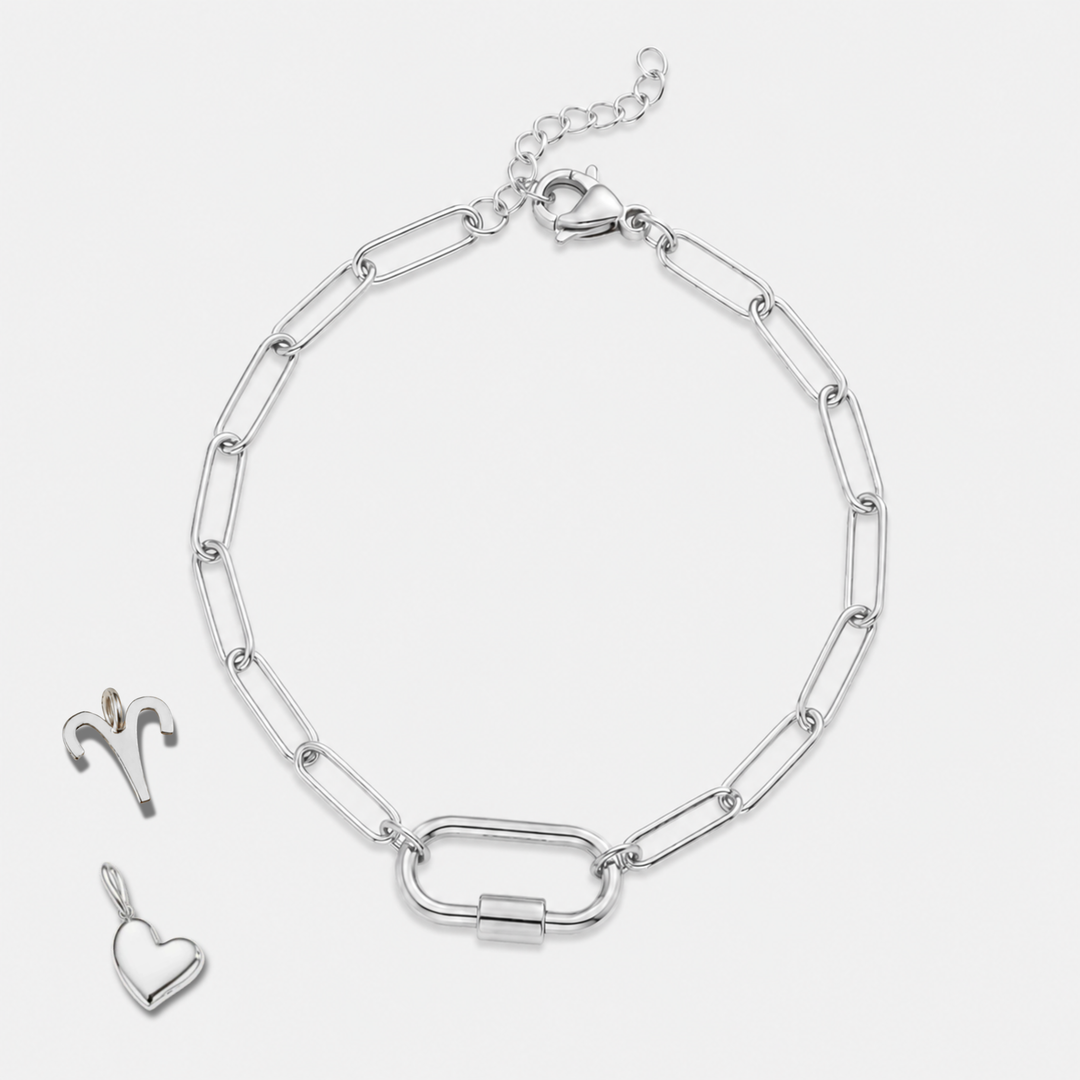 Bedel slot Paperclip Armband