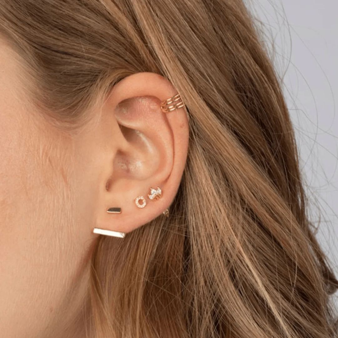 Four Loop Ear Cuff – Recycled Gold Sculptural No-Piercing Jewellery | LUCID