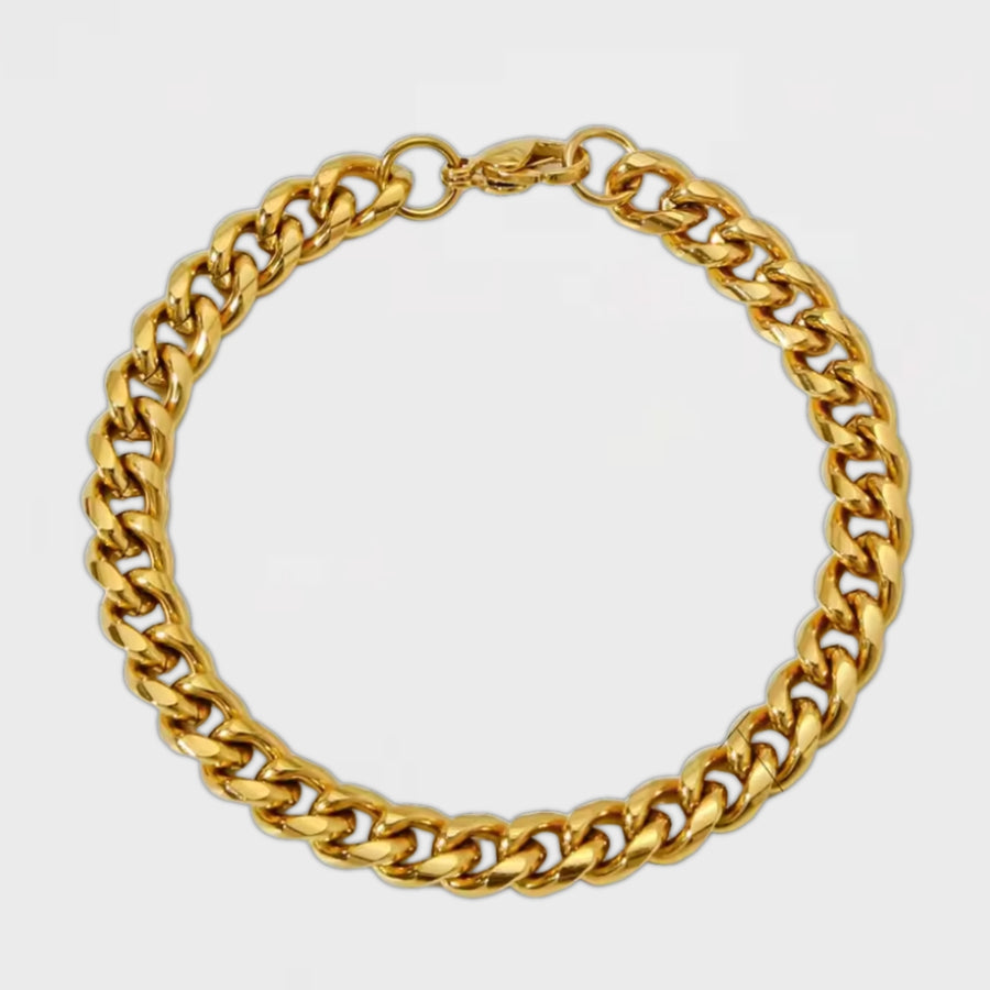 men's gold cuban gold bracelet