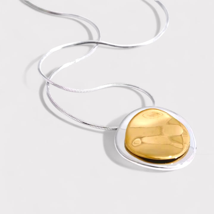 Molten Muse Necklace – Recycled Gold, Silver & Two-Tone Pendant | LUCID