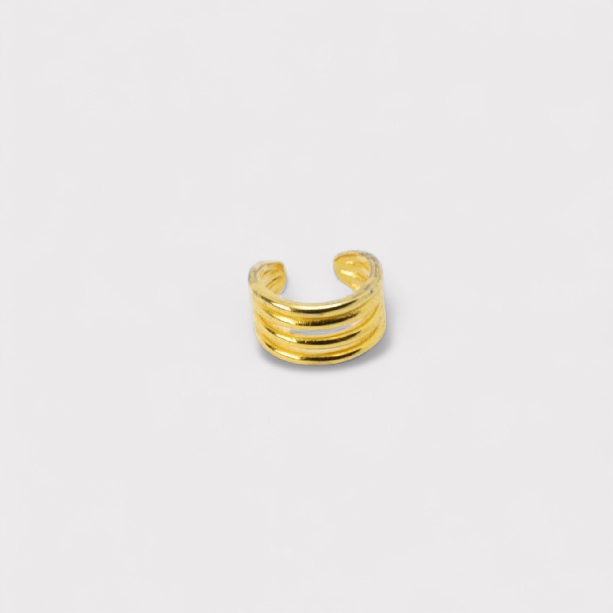 Four Loop Ear Cuff – Recycled Gold Sculptural No-Piercing Jewellery | LUCID