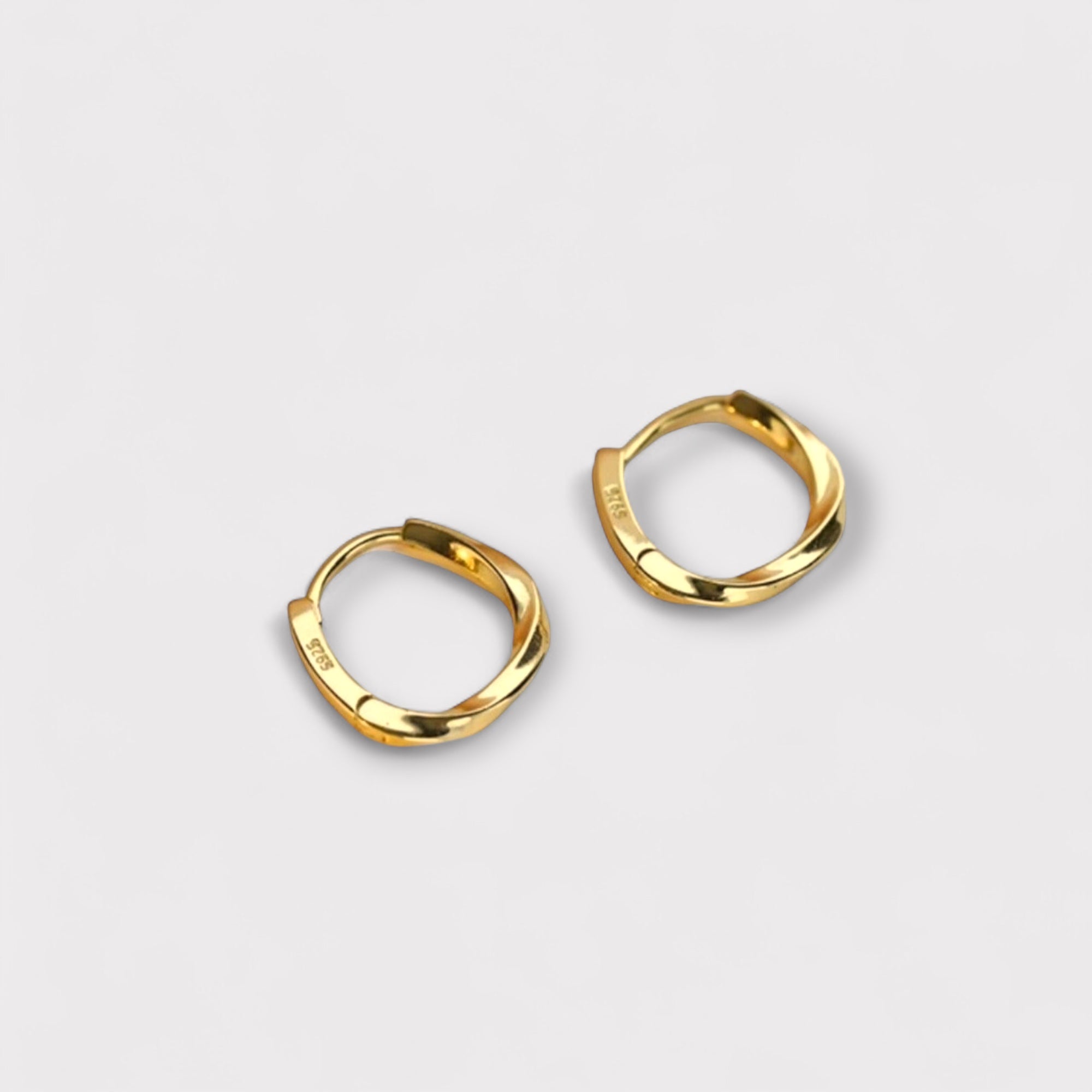 Twisted Mini Hoops – Everyday Hoops in Recycled Gold or Silver | LUCID