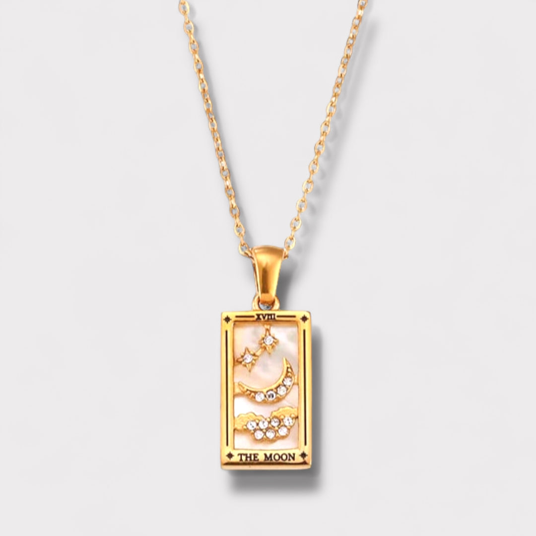 The Moon Tarot Necklace – Recycled Gold Symbolic Jewellery | LUCID