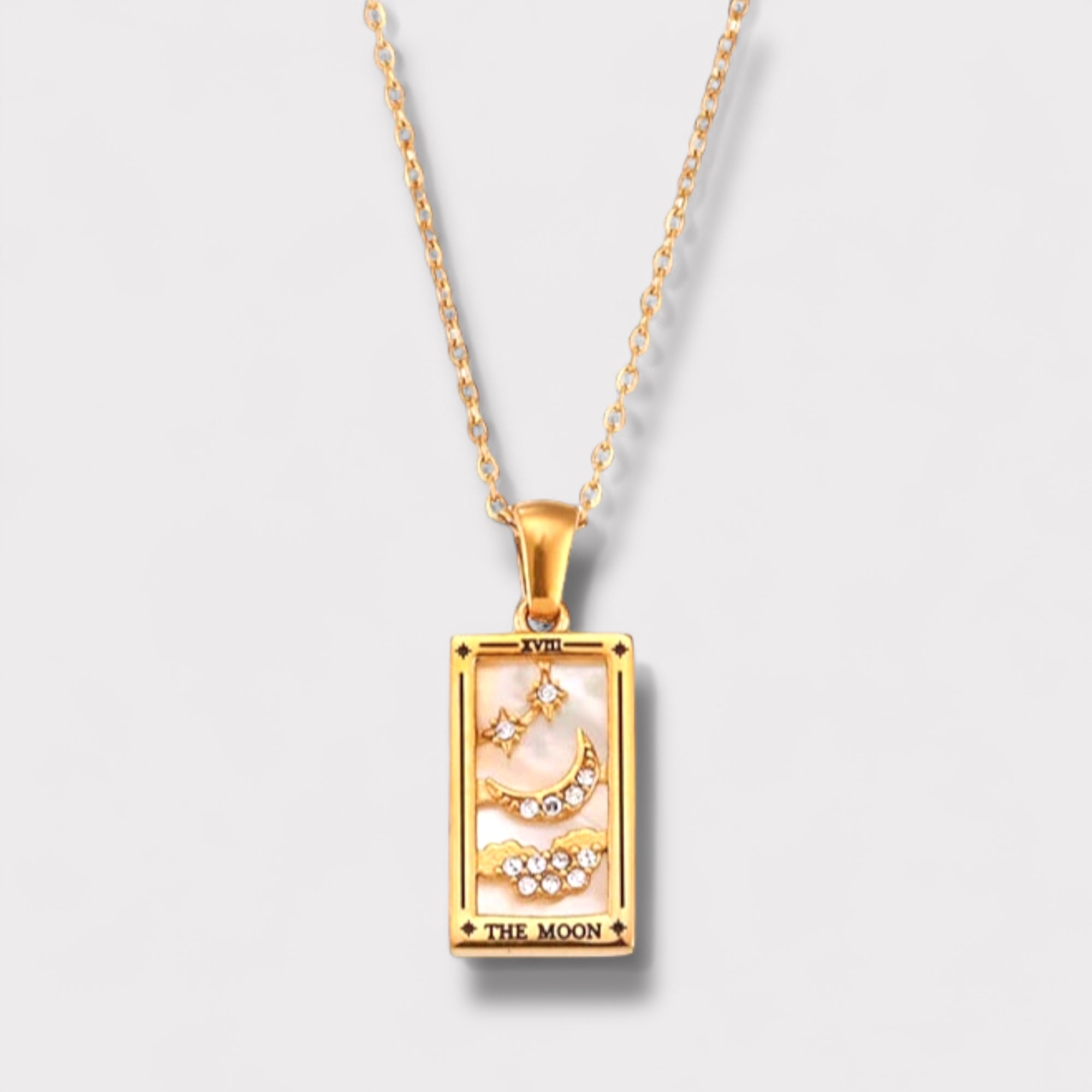 The Moon Tarot Necklace – Recycled Gold Symbolic Jewellery | LUCID