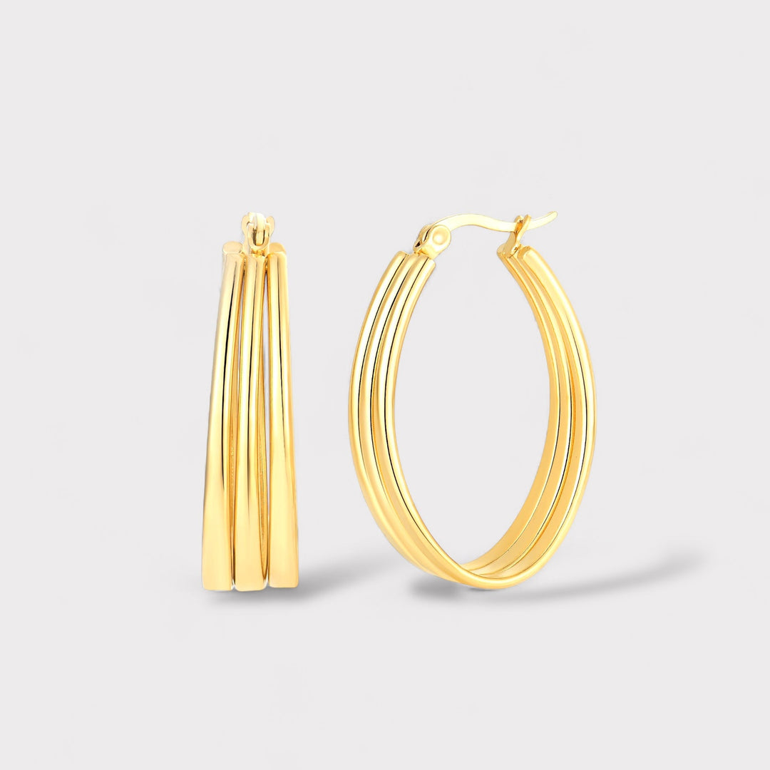 Mini Statement Hoops – Lightweight Chunky Hoops in Recycled Gold | LUCID