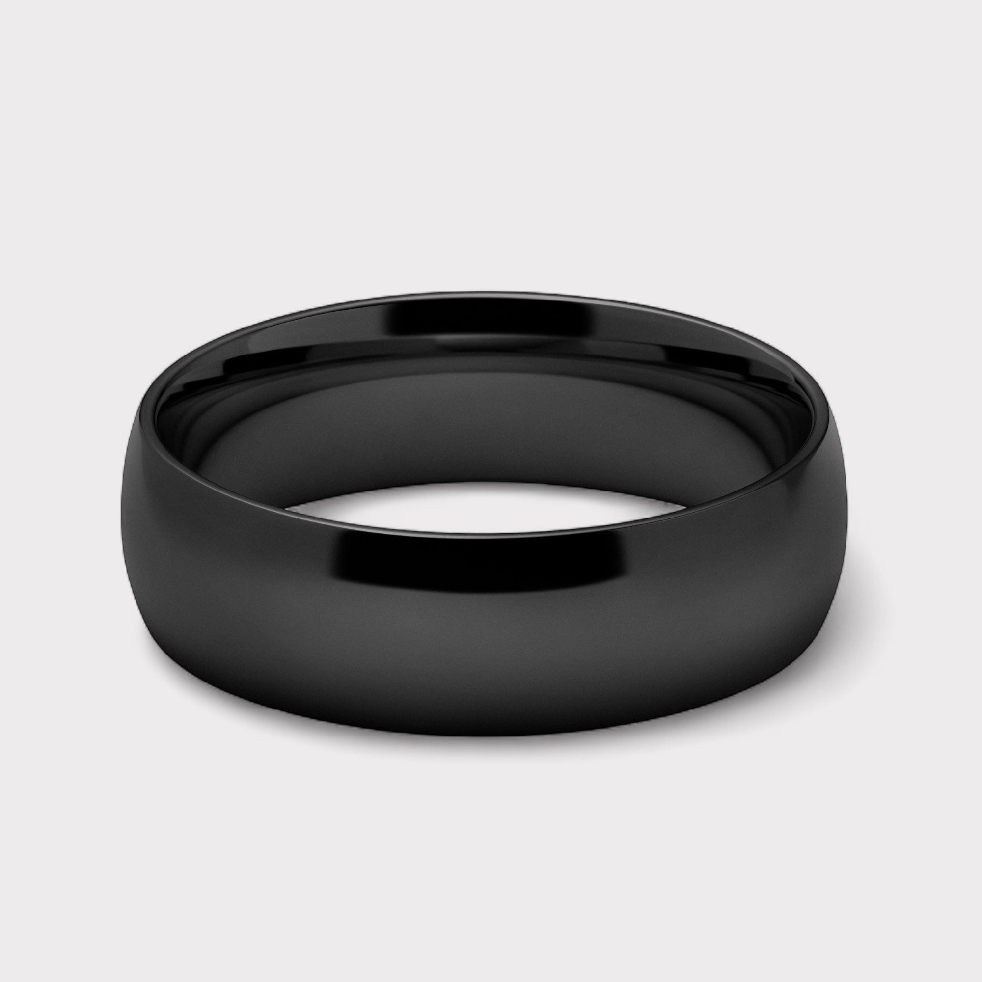 Men’s Titanium Ring – Polished band in Silver & Titanium | LUCID