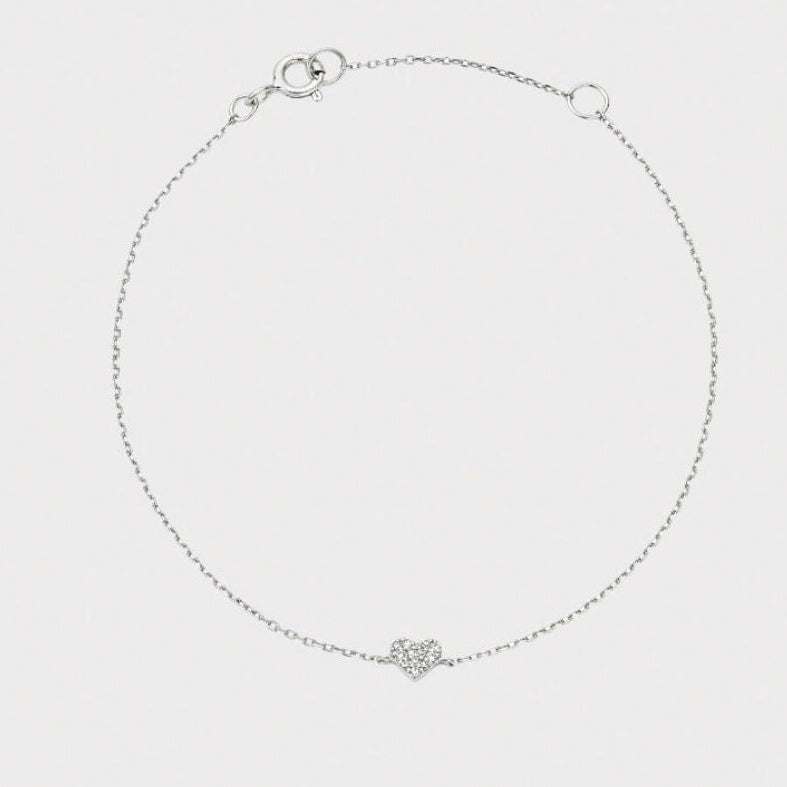 Tiny Heart Bracelet – Recycled Silver or Gold Jewellery Gift | LUCID