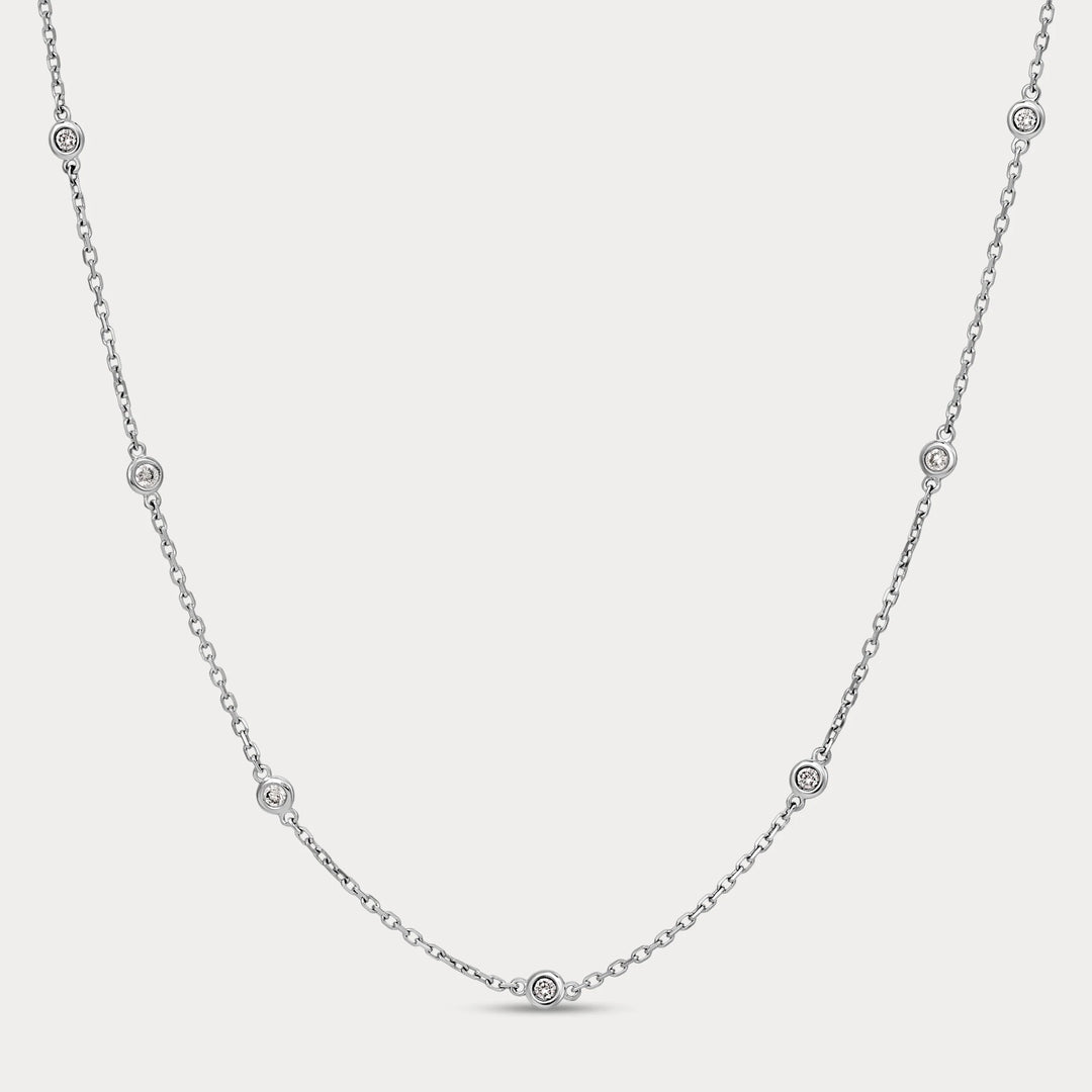 Dainty Necklace – Elegant Fine Chain with Recycled Silver Sparkles | LUCID