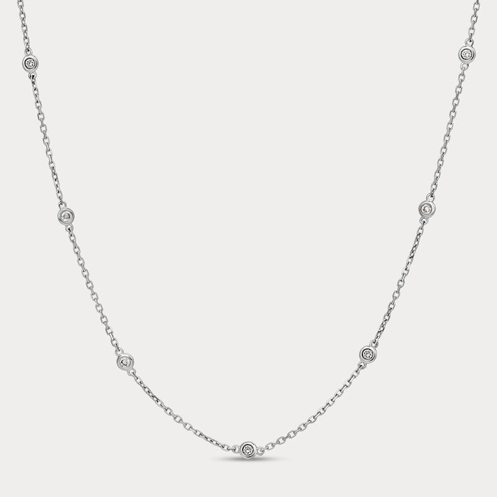 Dainty Necklace – Elegant Fine Chain with Recycled Silver Sparkles | LUCID