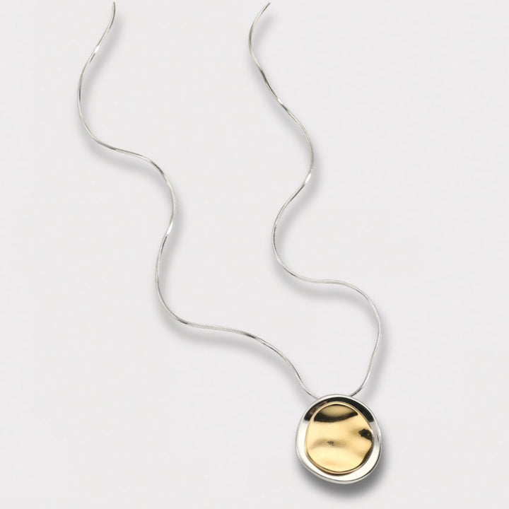 Molten Muse Necklace – Recycled Gold, Silver & Two-Tone Pendant | LUCID