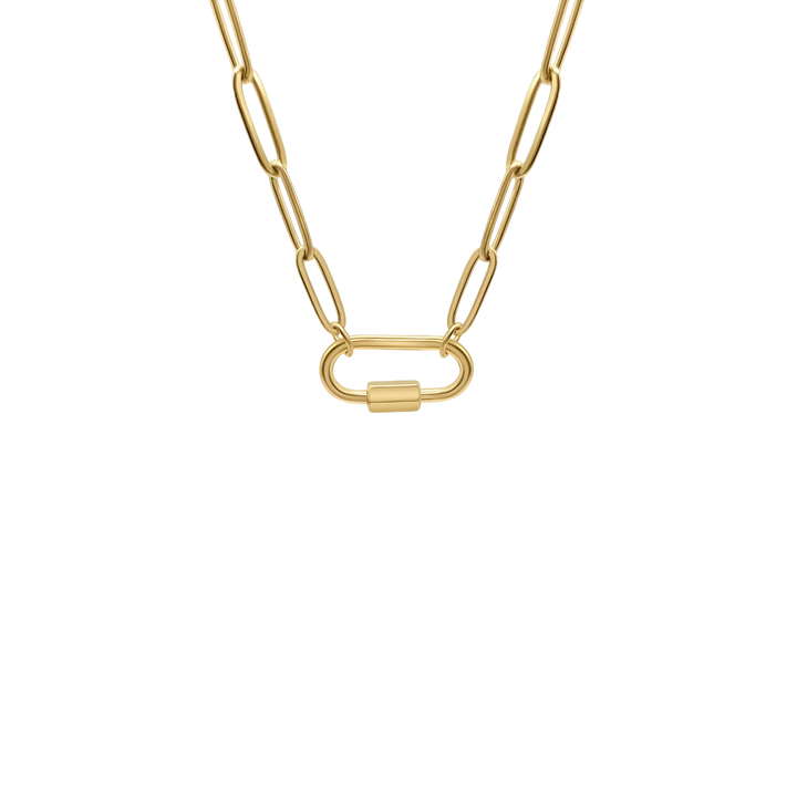 Charm Lock Paperclip Necklace