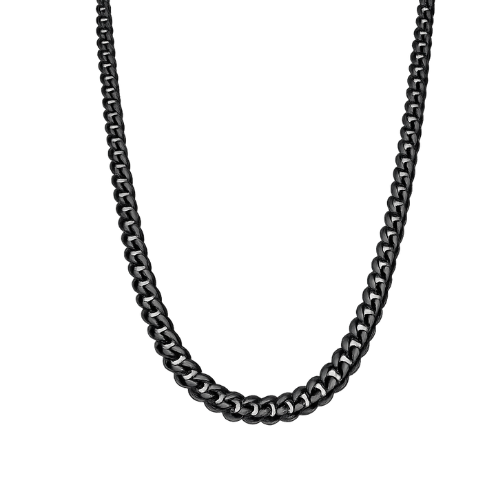 men's black cuban chain