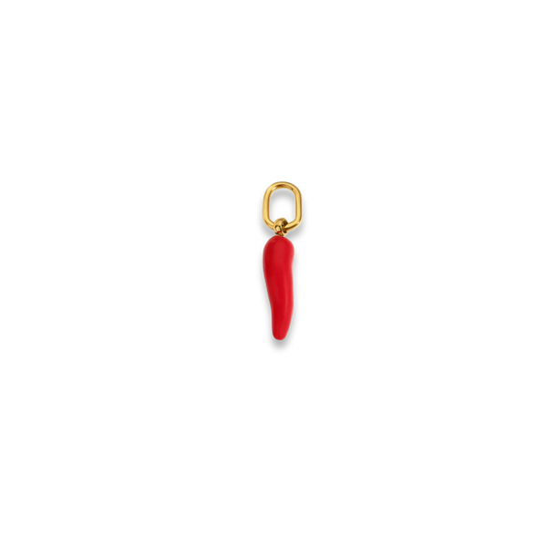 chili charm red and gold