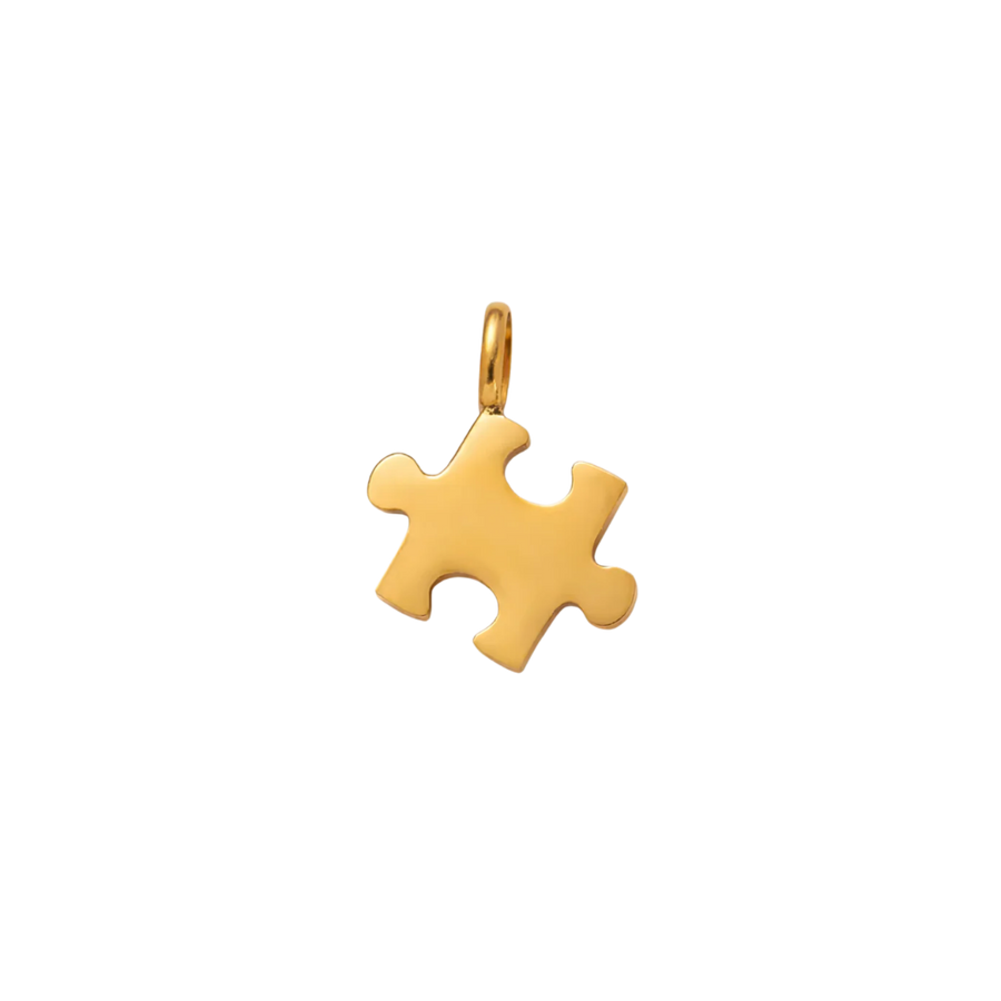 gold puzzle charm