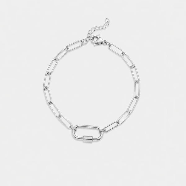 Bracelet trombone chaîne avec breloque