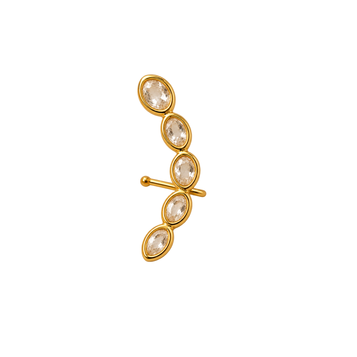Stacked Ear Climber With Clip - 1 piece