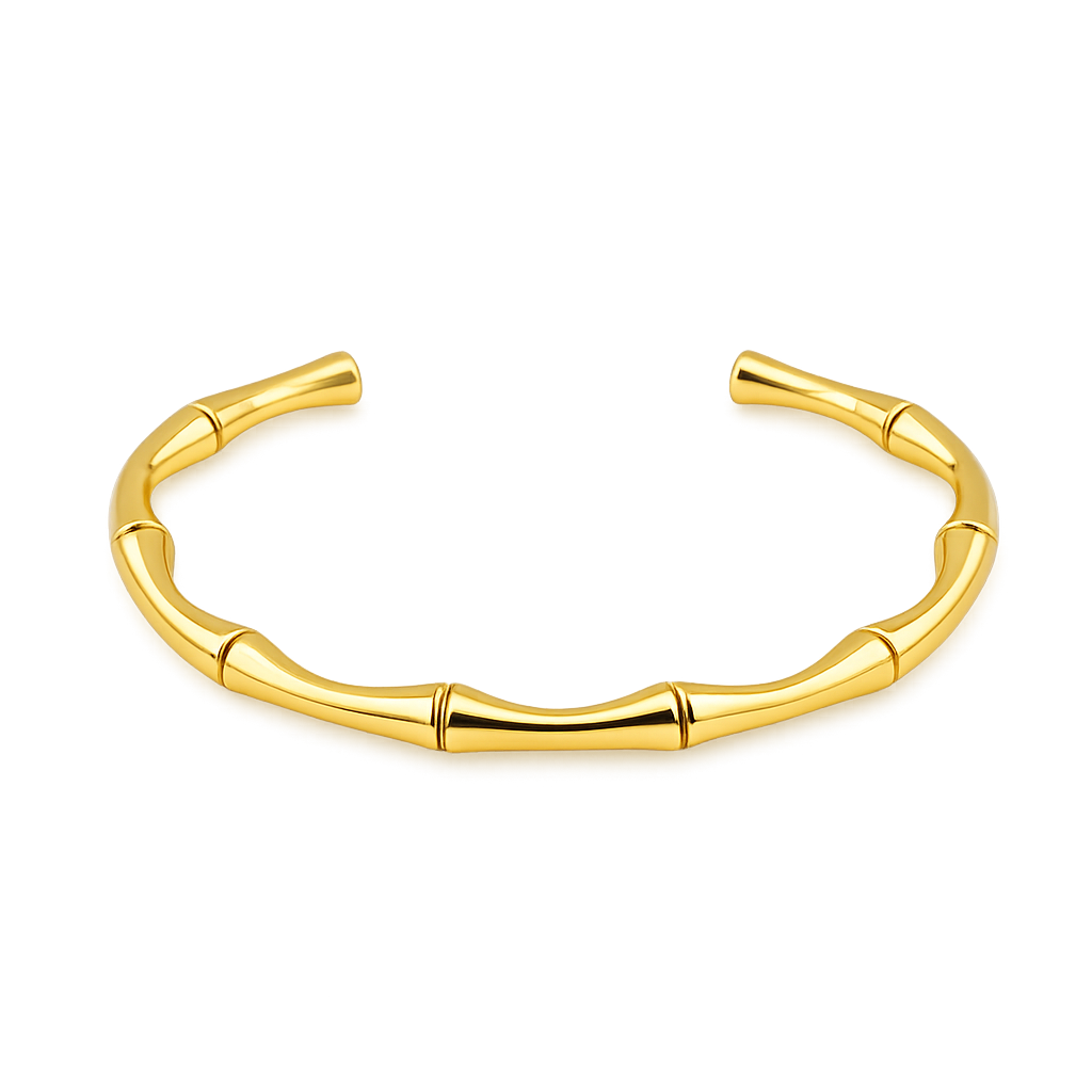 recycled gold bamboo bangle