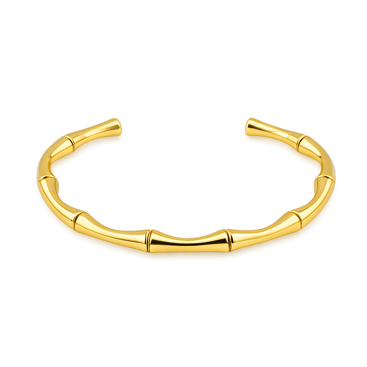 recycled gold bamboo bangle