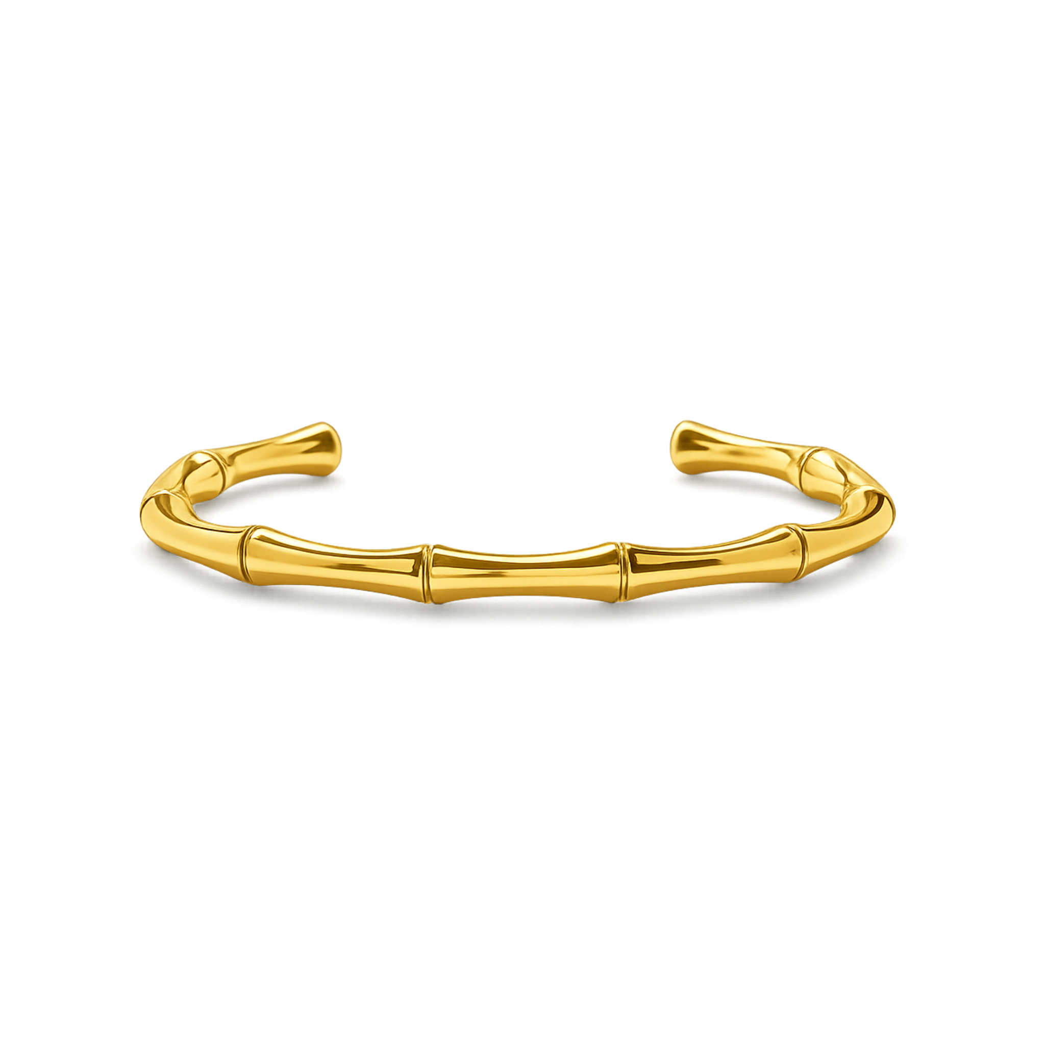 gold bamboo bangle close up