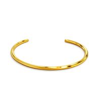 Gold bangle on a white background