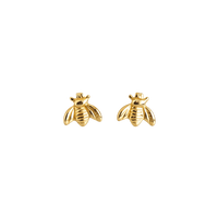 gold studs with bees