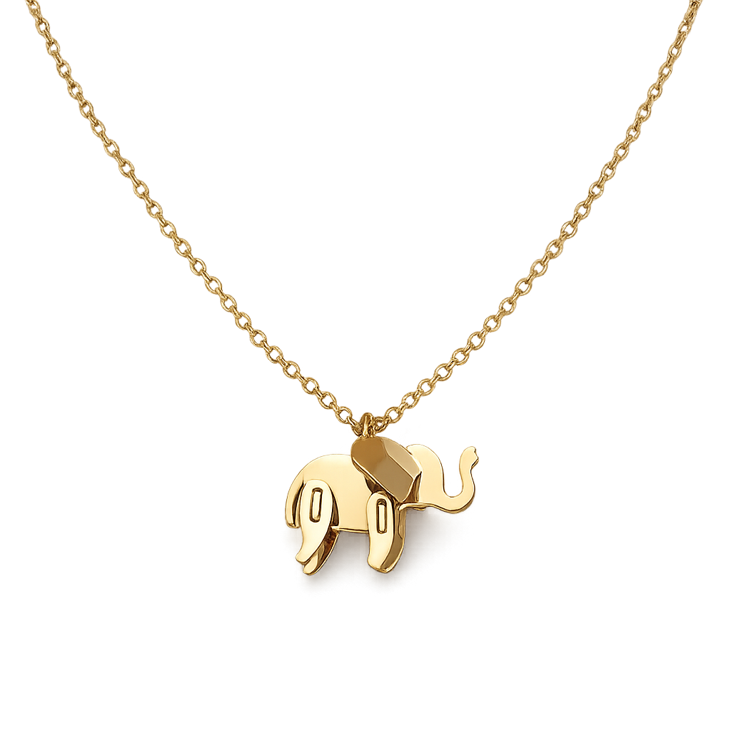 gold elephant pendant