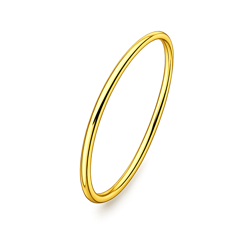 Gold ring on a white background