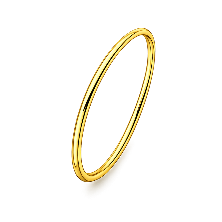 Gold ring on a white background