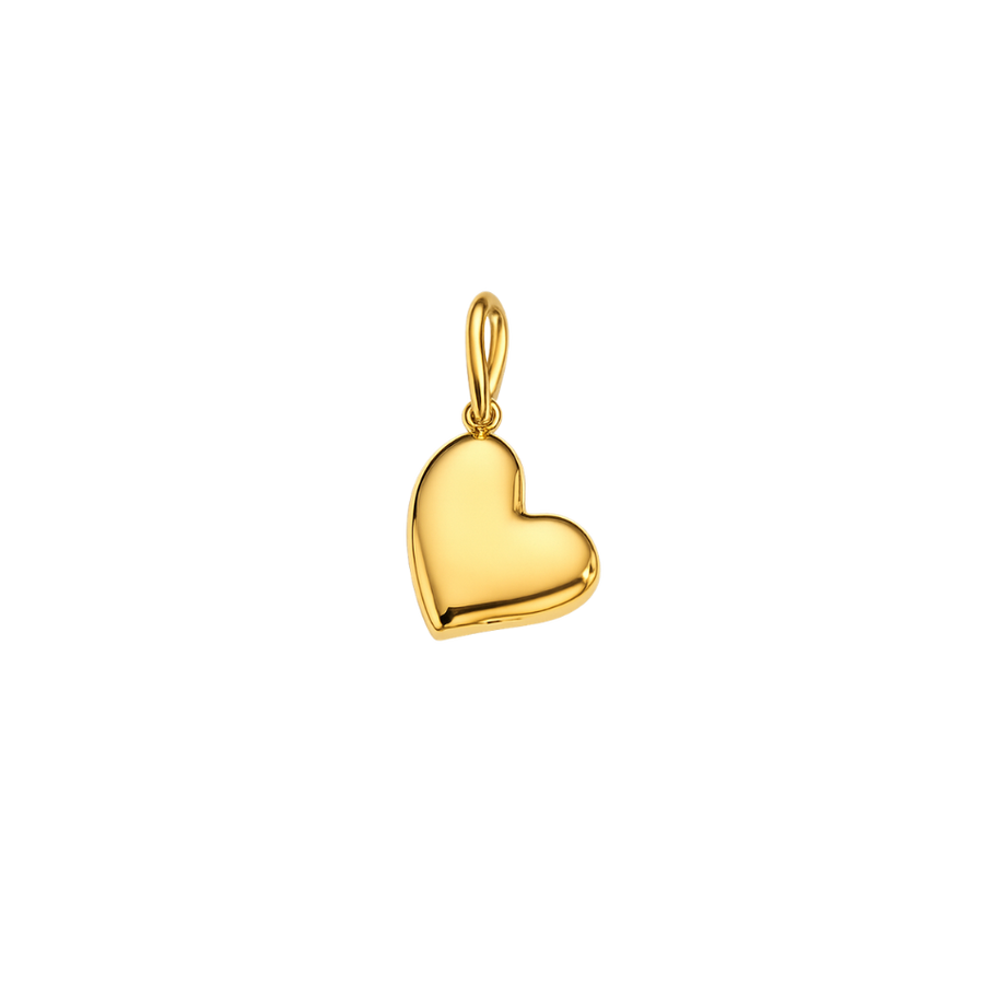 gold heart pendant charm