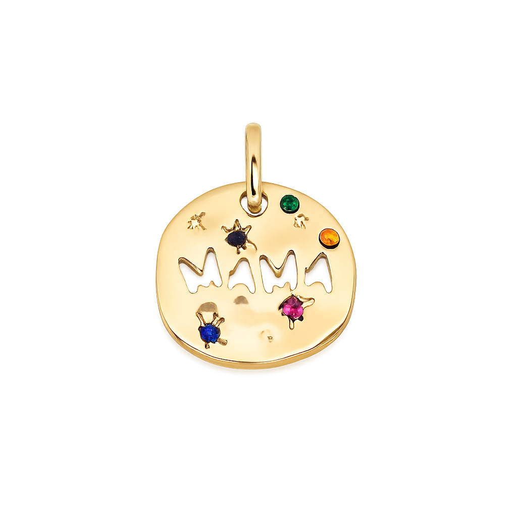 Mama Medallion Paperclip Necklace