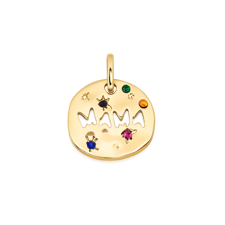 Mama Medallion Paperclip Necklace
