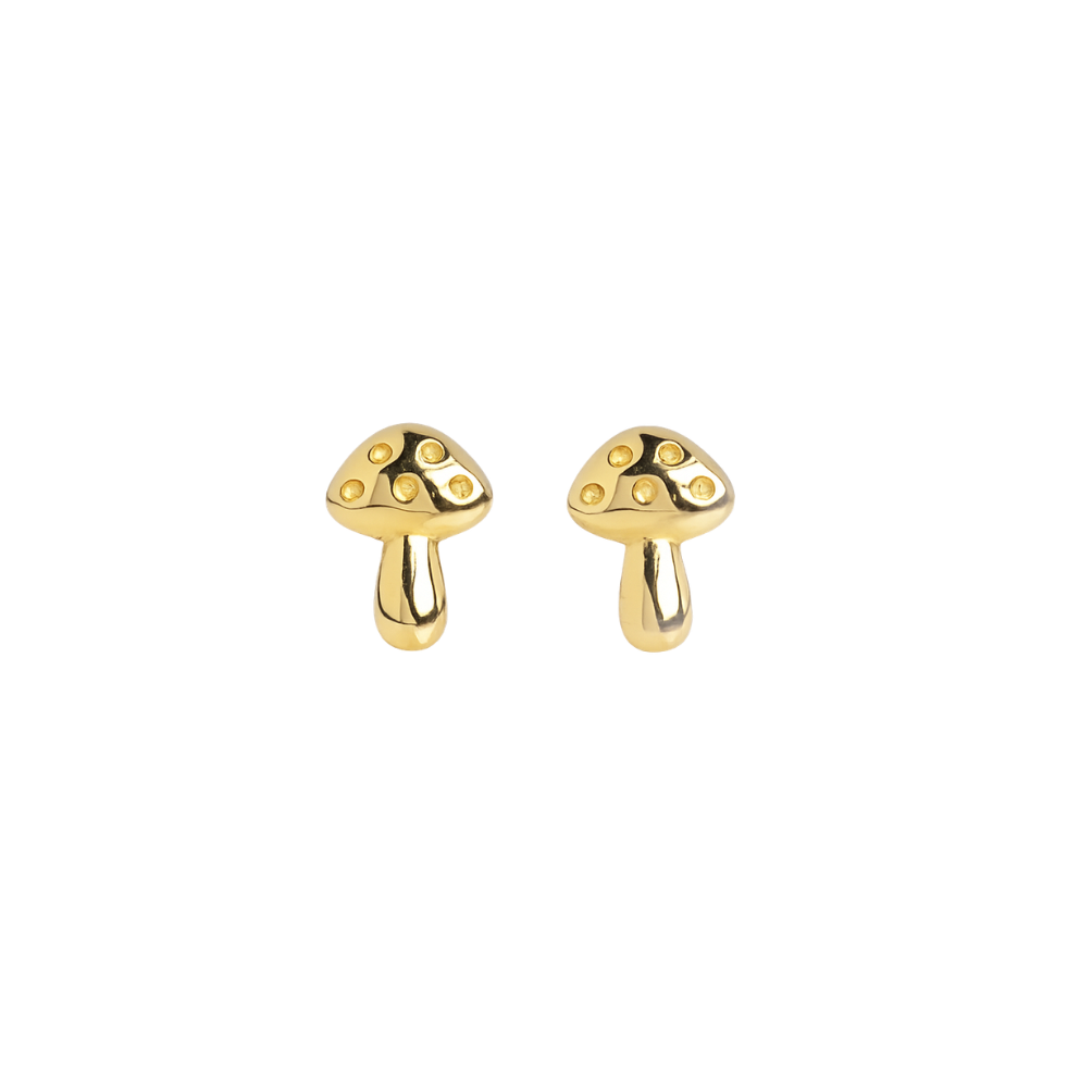 mushroom gold studs