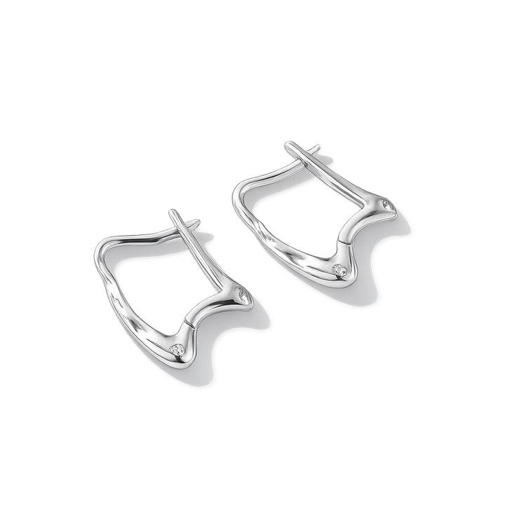 light weight hoops earrings in silver