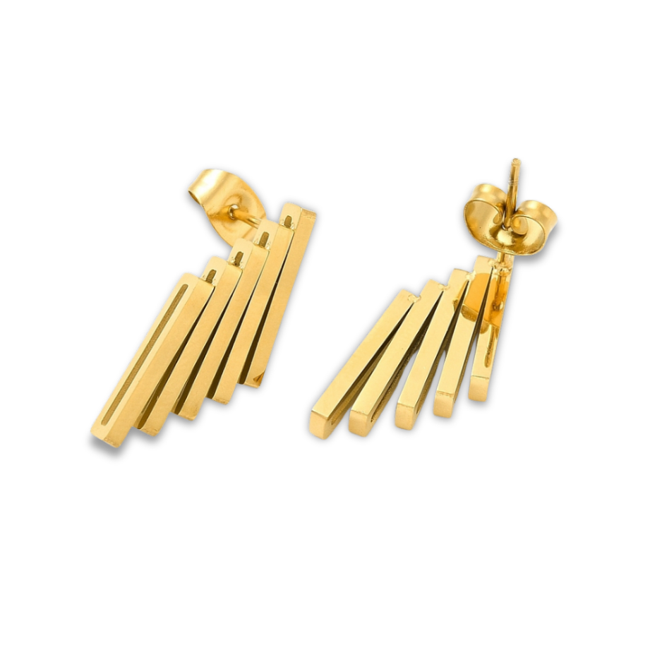 gold recycled earrings