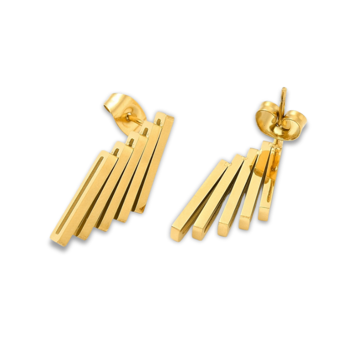 gold recycled earrings