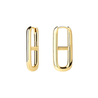 Gold hoop earrings on a white background
