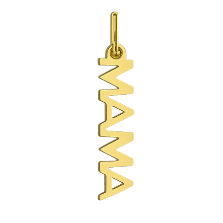 mama gold charm pendant